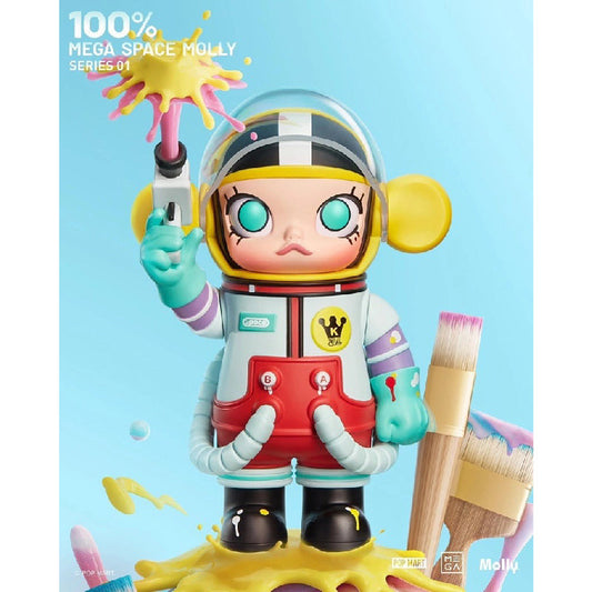 Mega Collection 100% Space Molly Series 1 POP MART Model Toy 6941448674887