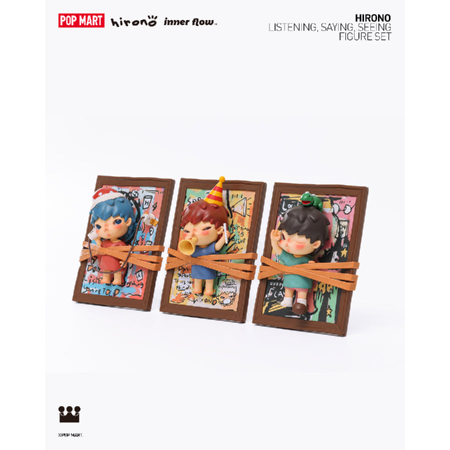 POP MART Toy Model Hirono Hearing Saying Seeing 6975245682240