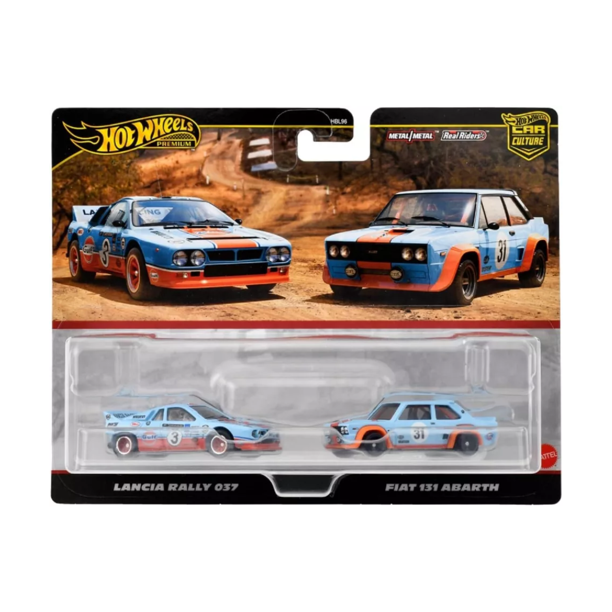 Bộ Đôi Siêu Xe Premium Lancia Rally 037/ Fiat 131 Abarth HOT WHEELS HBL96