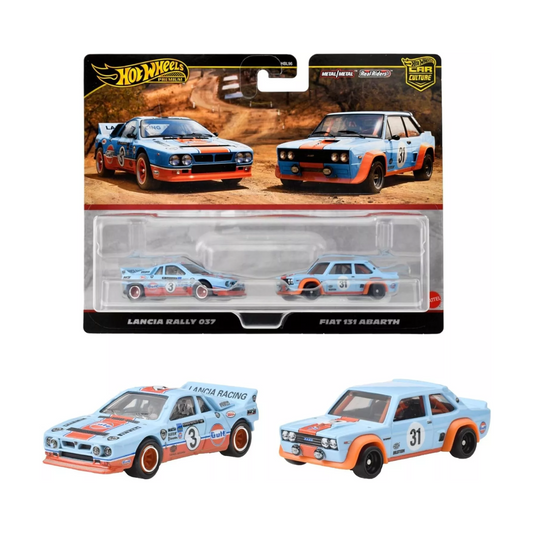 Bộ Đôi Siêu Xe Premium Lancia Rally 037/ Fiat 131 Abarth HOT WHEELS HBL96