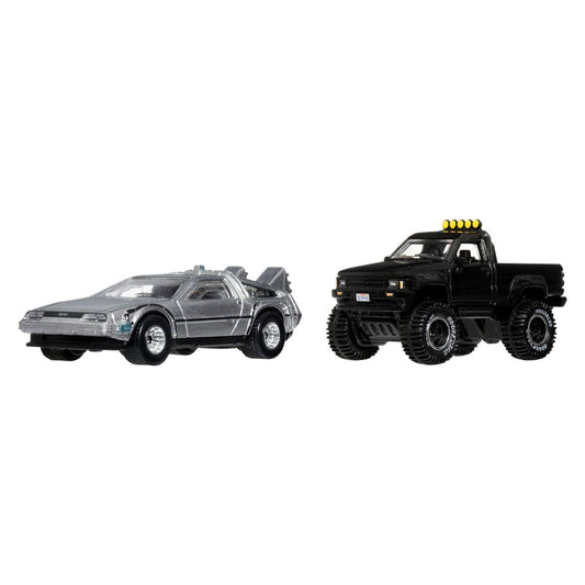 Đồ Chơi Bộ Đôi Siêu Xe Premiums Back To The Future Time HOT WHEELS JHW48/HBL96