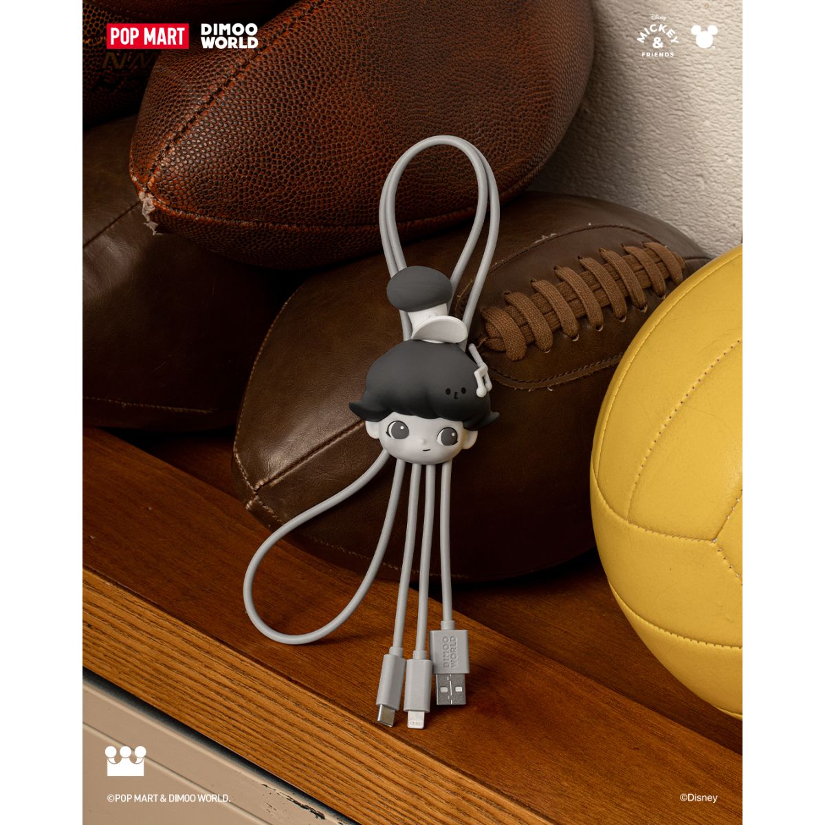 Dây Sạc Dimoo World × Disney Series-2 In 1 Cable Blind Box POP MART 69
