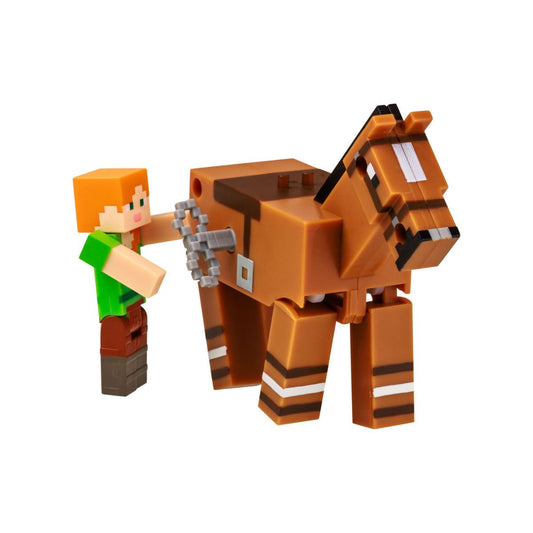 Đồ Chơi Minecraft Dây Cót Alex Cưỡi Ngựa MINECRAFT PMI HOR/MC1014