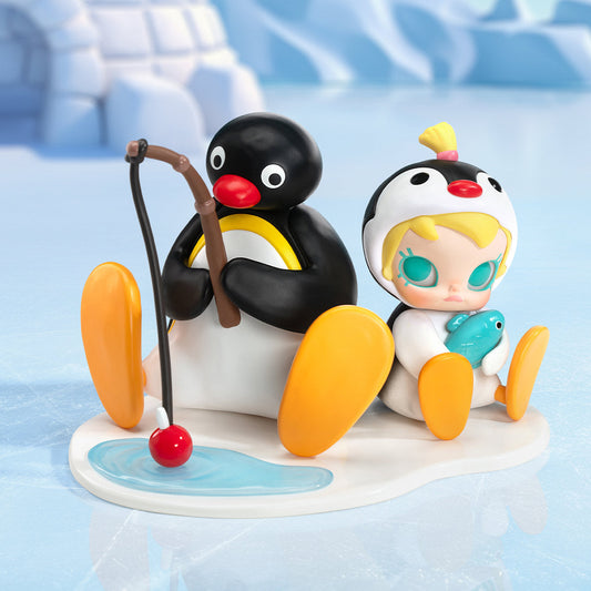 Mô Hình Baby Molly × Pingu Fishing Time Figure POP MART 6931571003807