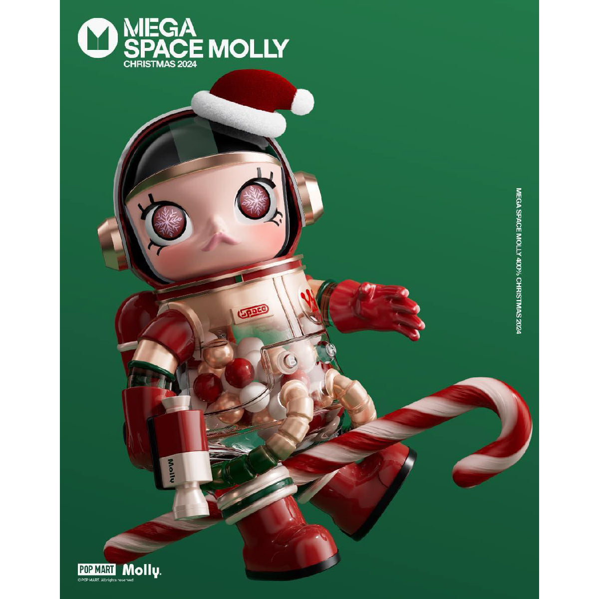 POP POP MART MEGA SPACE MOLLY CHRISTMAS 400％ MART KENNYSWORK Mega