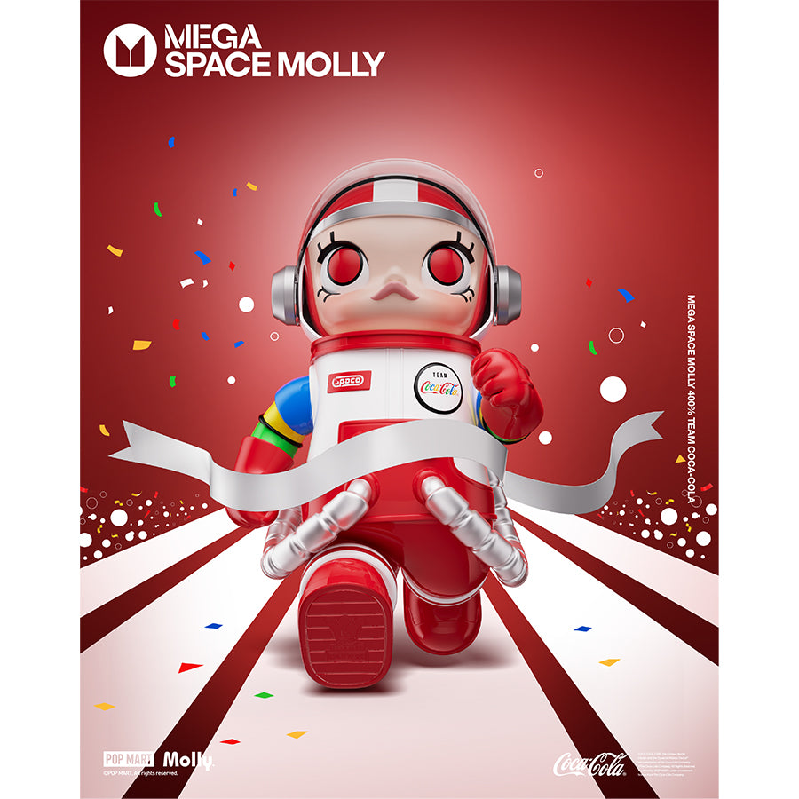 MEGA SPACE MOLLY 400% TEAM COCA-COLA Pop Mart Model