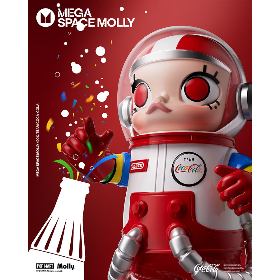 MEGA SPACE MOLLY 400% TEAM COCA-COLA Pop Mart Model