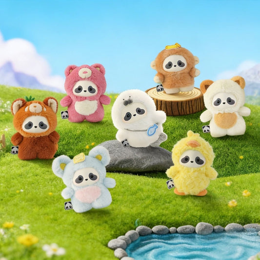 Đồ Chơi Mô Hình Panda Roll The Zoo In Hands Series Plush Keychain 52TOYS 6958985072496