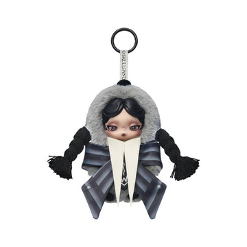 Đồ Chơi Móc Khóa Skullpanda × Wednesday Plush (Nevermore AcademyUni) POP MART 6941313040762