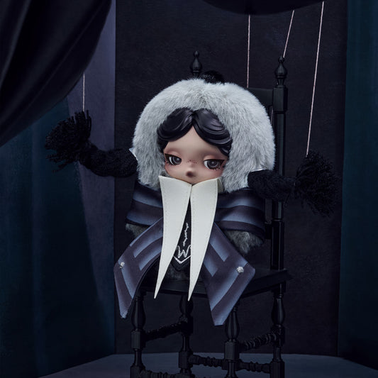 Đồ Chơi Móc Khóa Skullpanda × Wednesday Plush (Nevermore AcademyUni) POP MART 6941313040762